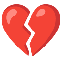 Broken Heart emoji, Google, Android 2020