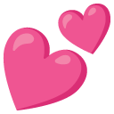 Two Hearts emoji, Google, Android 2020