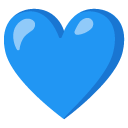 Blue Heart emoji, Google, Android 2020