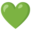 Green Heart emoji, Google, Android 2020
