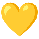 Yellow Heart emoji, Google, Android 2020