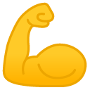 Flexed Biceps emoji, Google, Android 2020