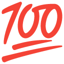 Hundred Points emoji, Google, Android 2020