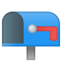 Open Mailbox with Lowered Flag emoji, Google, Android 2020