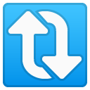 Clockwise Vertical Arrows emoji, Google, Android 2020