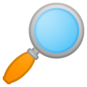 Magnifying Glass Tilted Right emoji, Google, Android 2020