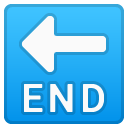 End Arrow emoji, Google, Android 2020
