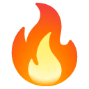 Fire emoji, Google, Android 2020