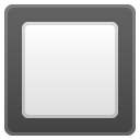 Black Square Button emoji, Google, Android 2020