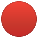 Red Circle emoji, Google, Android 2020