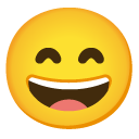 Grinning Face with Smiling Eyes emoji, Google, Android 2020