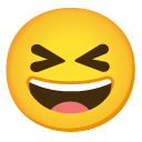 Grinning Squinting Face emoji, Google, Android 2020