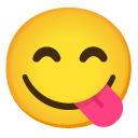 Face Savoring Food emoji, Google, Android 2020