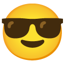 Smiling Face with Sunglasses emoji, Google, Android 2020