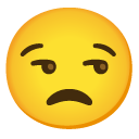 Unamused Face emoji, Google, Android 2020