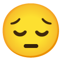 Pensive Face emoji, Google, Android 2020
