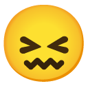 Confounded Face emoji, Google, Android 2020