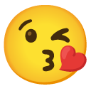 Face Blowing a Kiss emoji, Google, Android 2020