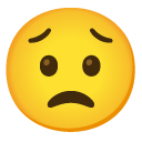 Worried Face emoji, Google, Android 2020