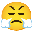 Face with Steam From Nose emoji, Google, Android 2020