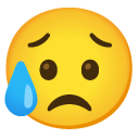 Sad But Relieved Face emoji, Google, Android 2020