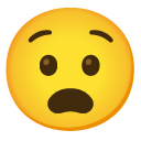 Anguished Face emoji, Google, Android 2020