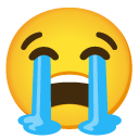 Loudly Crying Face emoji, Google, Android 2020