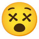 Face with Crossed-out Eyes emoji, Google, Android 2020