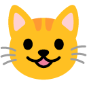 Grinning Cat emoji, Google, Android 2020