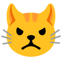 Pouting Cat emoji, Google, Android 2020