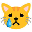 Crying Cat emoji, Google, Android 2020
