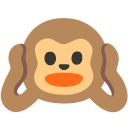 Hear-no-evil Monkey emoji, Google, Android 2020