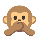 Speak-no-evil Monkey emoji, Google, Android 2020