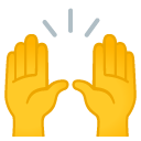 Raising Hands emoji, Google, Android 2020