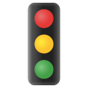 Vertical Traffic Light emoji, Google, Android 2020