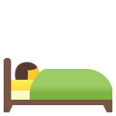 Person In Bed emoji, Google, Android 2020