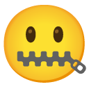 Zipper-mouth Face emoji, Google, Android 2020