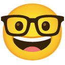 Nerd Face emoji, Google, Android 2020