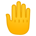 Raised Back of Hand emoji, Google, Android 2020