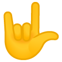 Love-you Gesture emoji, Google, Android 2020