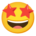 Star-struck emoji, Google, Android 2020