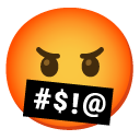 Face with Symbols on Mouth emoji, Google, Android 2020