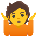 Person Shrugging emoji, Google, Android 2020