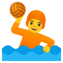 Person Playing Water Polo emoji, Google, Android 2020
