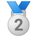 2nd Place Medal emoji, Google, Android 2020