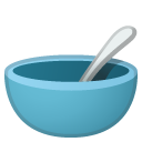 Bowl with Spoon emoji, Google, Android 2020