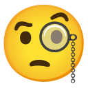 Face with Monocle emoji, Google, Android 2020