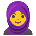 Woman with Headscarf emoji, Google, Android 2020