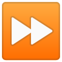 Fast-forward Button emoji, Google, Android 2020