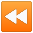 Fast Reverse Button emoji, Google, Android 2020